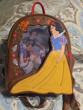 Yellow & Blue Princess Applique Mini Backpack